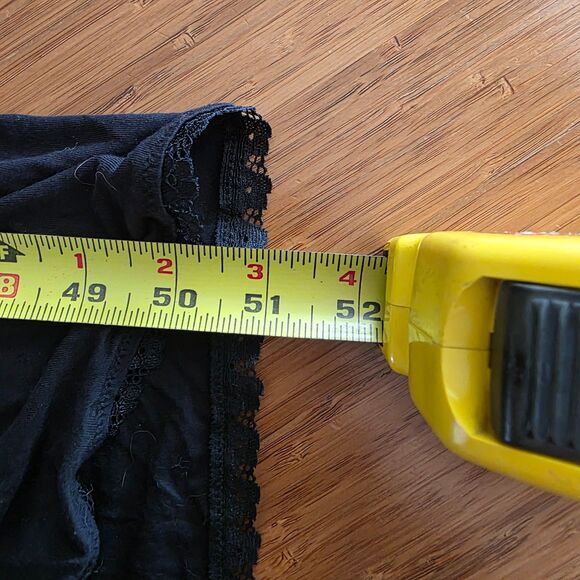 Savage X Fenty Maxi Slip Boho Peek Behind the Lace Black Gown Maxi Sz M NWOT - Picture 5 of 8